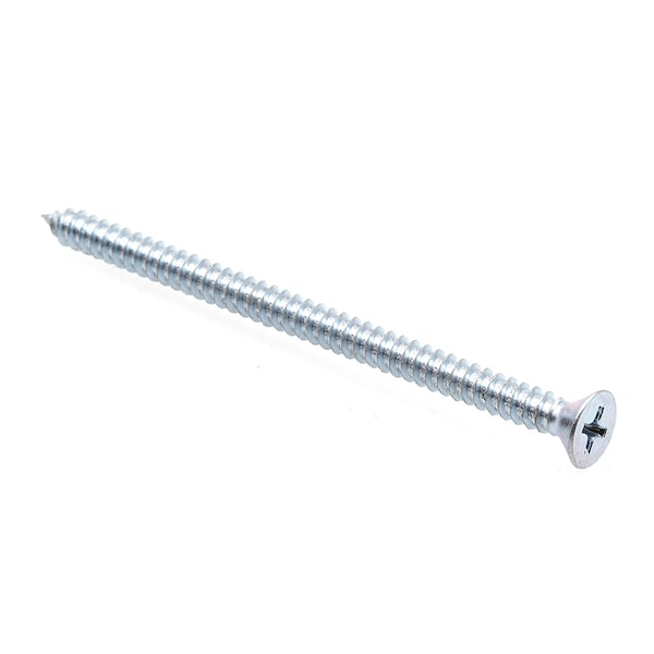 Prime-Line Sheet Metal Screw, Self-Tap, Flat Head, Phillip Drive No. 10 X 3in Zinc Plated Steel 25PK 9017287 - main
